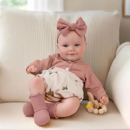 Imagem de Boneca Bebê Reborn Realista Corpo De Silicone Realista 50 cm