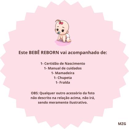 Imagem de Boneca Bebê Reborn Realista Corpo De Silicone Realista 50 cm