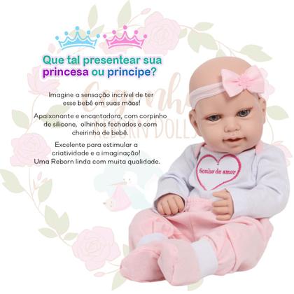 Imagem de Boneca Bebê Reborn Realista Fofinha Conjunto Luxo + Itens