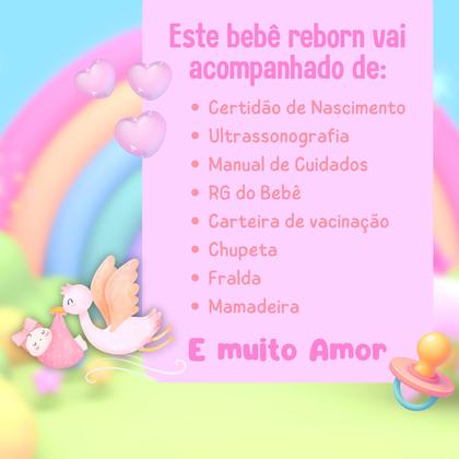 Imagem de Boneca Bebê Reborn Realista Original Silicone Pagão Rosa Pode Dar Banho