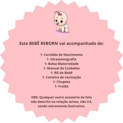 Imagem de Boneca Bebê Reborn Realista Siliconada Kit Bolsa de Maternidade 