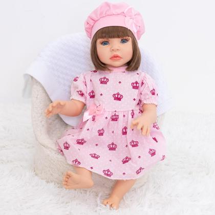 Imagem de Boneca Bebê Reborn Realista Siliconada Kit Bolsa de Maternidade 