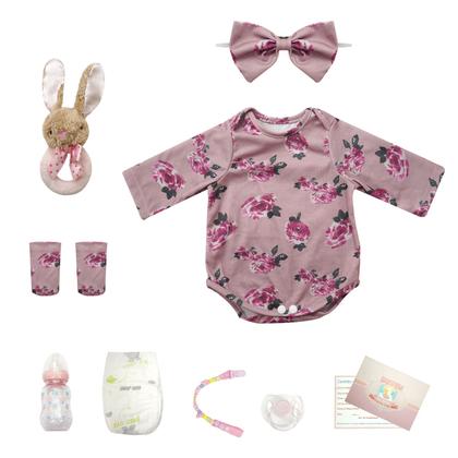 Imagem de Boneca Bebê Reborn Realista Silicone Kit Conjunto de Roupa Chupeta Mamadeira e Pelúcia