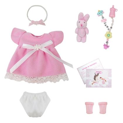Imagem de Boneca Bebê Reborn Realista Silicone Sólido 20 cm Conjunto de Roupa Chupeta Mamadeira e Pelúcia Original Completo