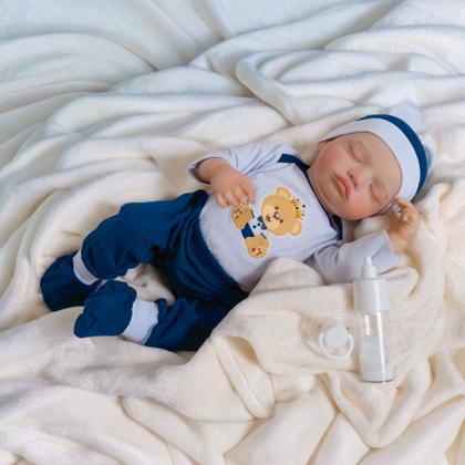 Imagem de Boneca Bebê Reborn Rosale Em Silicone Realista Pode dar Banho 