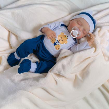 Imagem de Boneca Bebê Reborn Rosale Em Silicone Realista Pode dar Banho 