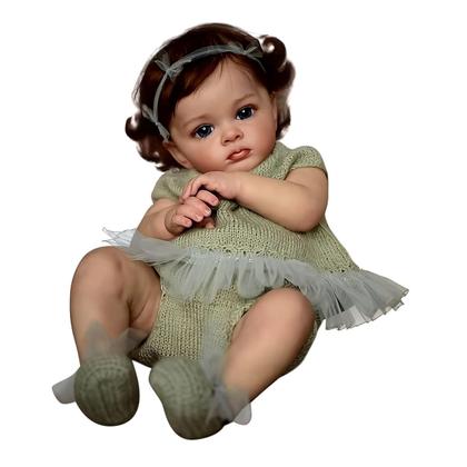 Imagem de Boneca Bebê Reborn Silicone Realista 48cm Original Kit Acessórios Conjunto Roupa Mamadeira Chupeta Pelúcia Fralda