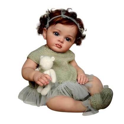 Imagem de Boneca Bebê Reborn Silicone Realista 48cm Original Kit Acessórios Conjunto Roupa Mamadeira Chupeta Pelúcia Fralda