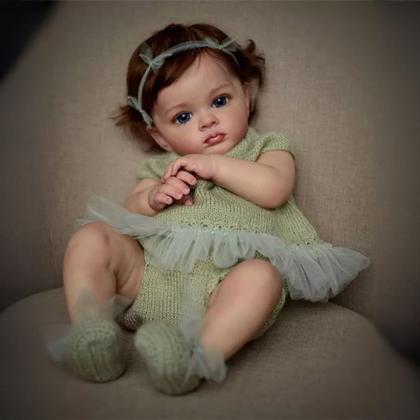 Imagem de Boneca Bebê Reborn Silicone Realista 48cm Original Kit Acessórios Conjunto Roupa Mamadeira Chupeta Pelúcia Fralda