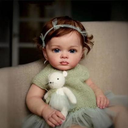 Imagem de Boneca Bebê Reborn Silicone Realista 48cm Original Kit Acessórios Conjunto Roupa Mamadeira Chupeta Pelúcia Fralda