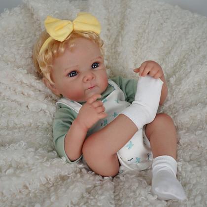 Imagem de Boneca Bebê Reborn Silicone Realista 48cm Original Kit Acessórios Conjunto Roupa Mamadeira Chupeta Pelúcia Fralda Certidão