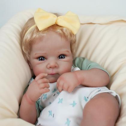 Imagem de Boneca Bebê Reborn Silicone Realista 48cm Original Kit Acessórios Conjunto Roupa Mamadeira Chupeta Pelúcia Fralda Certidão