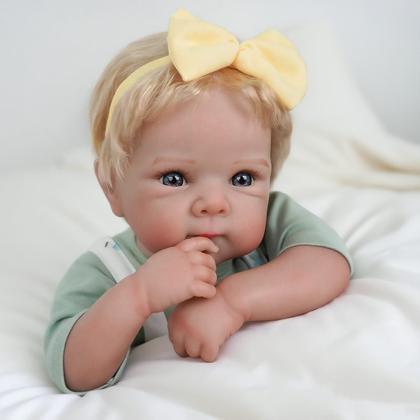 Imagem de Boneca Bebê Reborn Silicone Realista 48cm Original Kit Acessórios Conjunto Roupa Mamadeira Chupeta Pelúcia Fralda Certidão