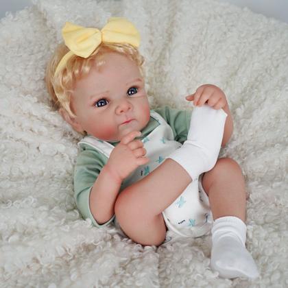 Imagem de Boneca Bebê Reborn Silicone Realista 48cm Original Kit Acessórios Conjunto Roupa Mamadeira Chupeta Pelúcia Fralda Certidão