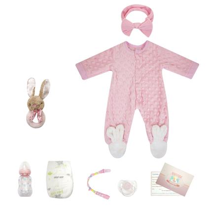 Imagem de Boneca Bebê Reborn Silicone Realista 48cm Original Kit Acessórios Conjunto Roupa Mamadeira Chupeta Pelúcia Fralda
