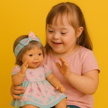 Imagem de Boneca Bebê Reborn Síndrome De Down Cotiplás