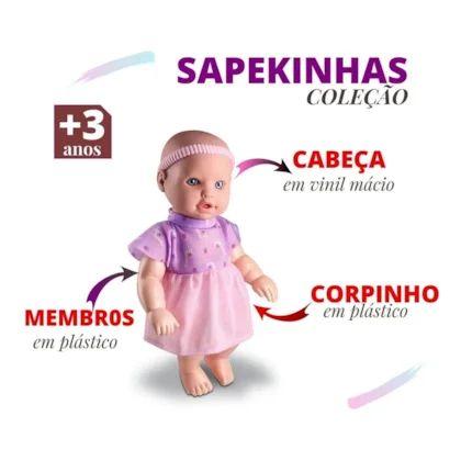 Imagem de Boneca Bebê Sapekinhas Coleção - Milk Brinquedos
