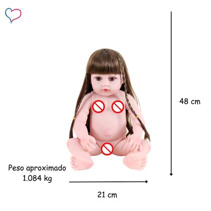 Imagem de Boneca Bebê Sweetie Reborn (R) Coelhinha Silicone Doll- 48cm