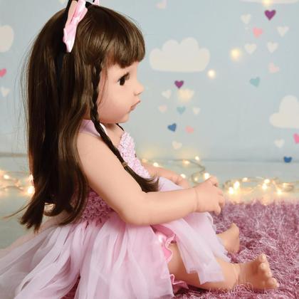Imagem de Boneca Bebe Sweetie Reborn (R) Coelhinha Silicone Doll- 48cm