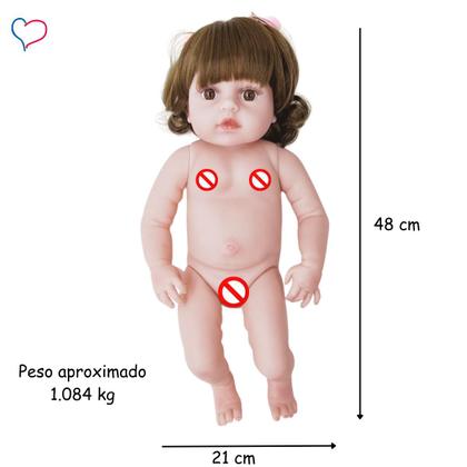Imagem de Boneca Bebe Sweetie Reborn(R) Urso Panda Silicone Doll- 48cm