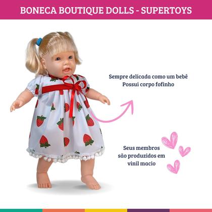 Imagem de Boneca Boutique Dolls Cabelo Loiro Brinquedo Infantil Menina