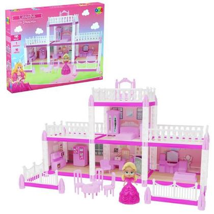 Imagem de Boneca Brinquedo Casinha Da Princesa 110 Peças Meninas