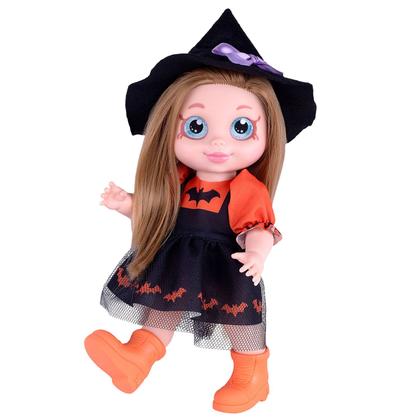 Imagem de Boneca Bruxinha Luna Halloween Com Sapinho e Acessórios