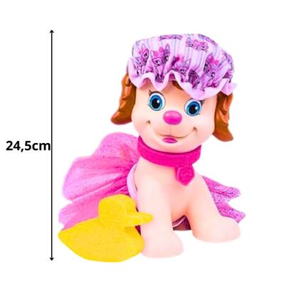 Imagem de Boneca Cachorrinha Infantil Esquadrão Banho Com Acessórios Patrulha Pet Canina Banheira Super Toys