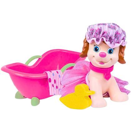 Imagem de Boneca Cachorrinha Infantil Esquadrão Banho Com Acessórios Patrulha Pet Canina Banheira Super Toys