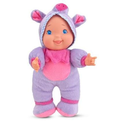 Imagem de Boneca Carinhosa Porquinha Lilás 29 cm Antialérgica