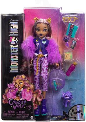 Imagem de Boneca Clawdeen Wolf Monster High com Novo Visual para Crianças a Partir de 4 Anos