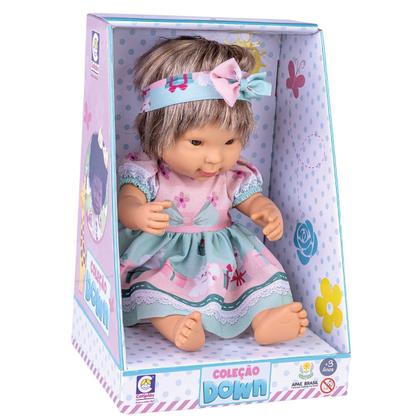 Imagem de Boneca Coleção Down Menina Loira Apae Brinquedo Infantil