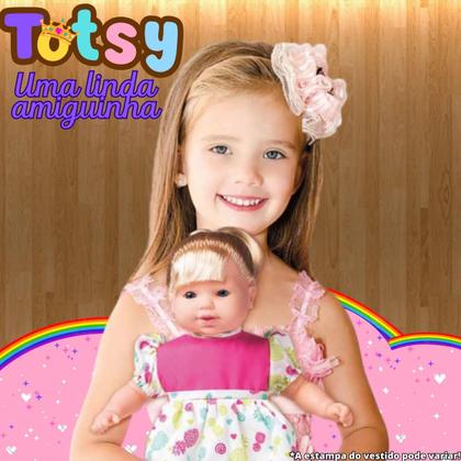 Imagem de Boneca Com Cabelo E Chupeta Fala 113 Frases Menina Infantil Totsy Brinquedos Super Toys