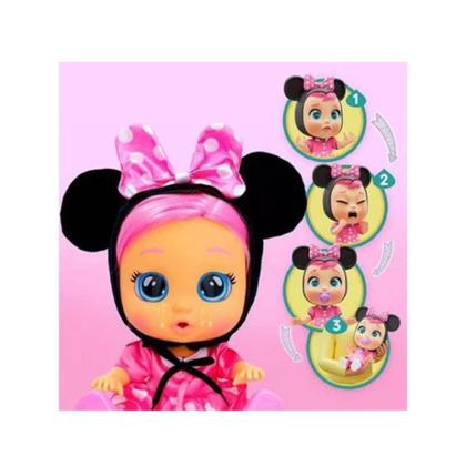 Imagem de Boneca Cry Babies Dressy Minnie Com Som E Chora Multikids