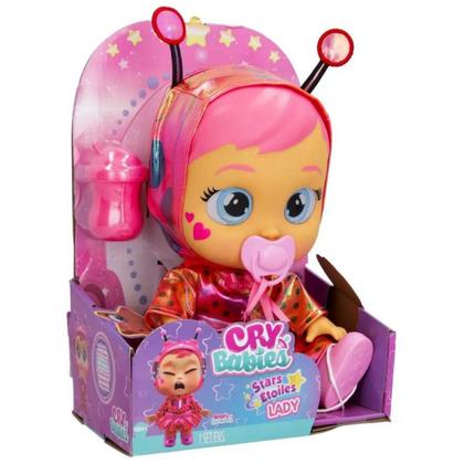 Imagem de Boneca Cry Babies Espaço Stars Babies Lady Olhos Brilhantes Chora de Verdade Multikids