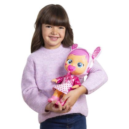 Imagem de Boneca Cry Babies Stars Coney com Chupeta Mamadeira Emite Sons Fantasia Coelho Multikids BR2236