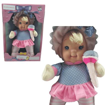 Imagem de Boneca de Pano Rosa Bebe com Som 30cm 3+ 4108 Cortex