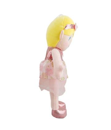 Imagem de Boneca de pano vestido rosa claro e olhos azuis