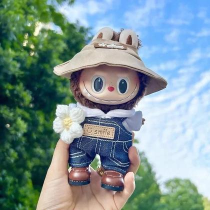 Imagem de Boneca De Pelúcia Kawaii Labubu Lisa De 17cm Com Roupa Intercambiável DIY Saia Jogo Personalizado