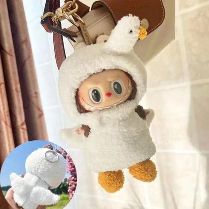 Imagem de Boneca De Pelúcia Kawaii Labubu Lisa De 17cm Com Roupa Intercambiável DIY Saia Jogo Personalizado