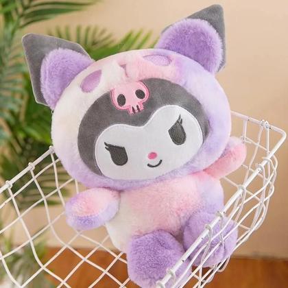 Imagem de Boneca de Pelúcia Kuromi Kawaii 25cm - Sanrio - Macia e Ideal para Presente