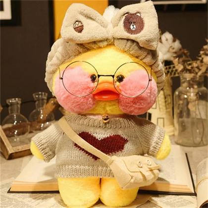 Imagem de Boneca de Pelúcia Lalafanfan Pato Amarelo - 30cm - Macia e Kawaii