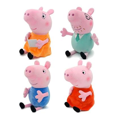 Imagem de Boneca de Pelúcia Peppa Pig 30cm - Família Completa (Pai, Mãe e Peppa)