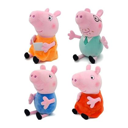 Imagem de Boneca de Pelúcia Peppa Pig 30cm - Família Completa (Pai, Mãe e Peppa)