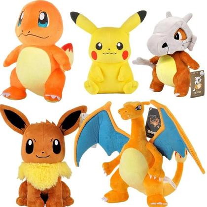 Boneca de Pelúcia Pokémon - Pikachu, Bulbasaur, Jigglypuff, Lapras e Eevee Imagem de Boneca de Pelúcia Pokémon - Pikachu, Bulbasaur, Jigglypuff, Lapras e Eevee