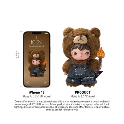 Boneca de pelúcia POP MART Hirono Living Wild-Fight for Joy 16 cm