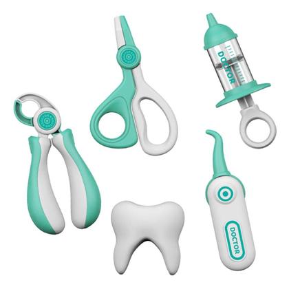 Imagem de Boneca Dentista Com Acessórios Doutora Brinquedos DmToys Azul