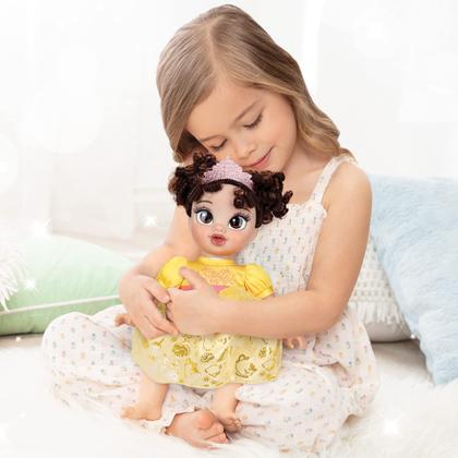 Imagem de Boneca Disney Princess Belle com mamadeira e tiara