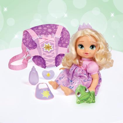 Imagem de Boneca Disney Princess Rapunzel com tiara, porta-malas e muito mais