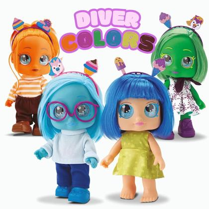Imagem de Boneca Diver Colors Amarela Alegria - Divertoys